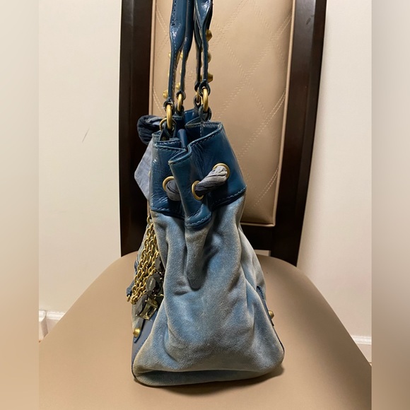 Juicy Couture Blue Velour Daydreamer Handbag - Picture 6 of 15
